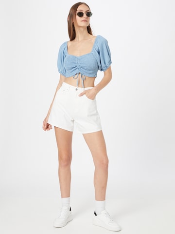 Missguided Shirt 'CHAMBRAY' in Blau
