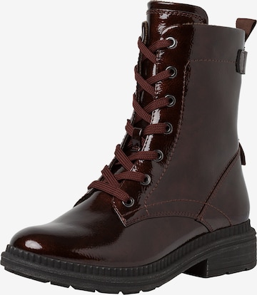 JANA Lace-Up Ankle Boots in Brown: front