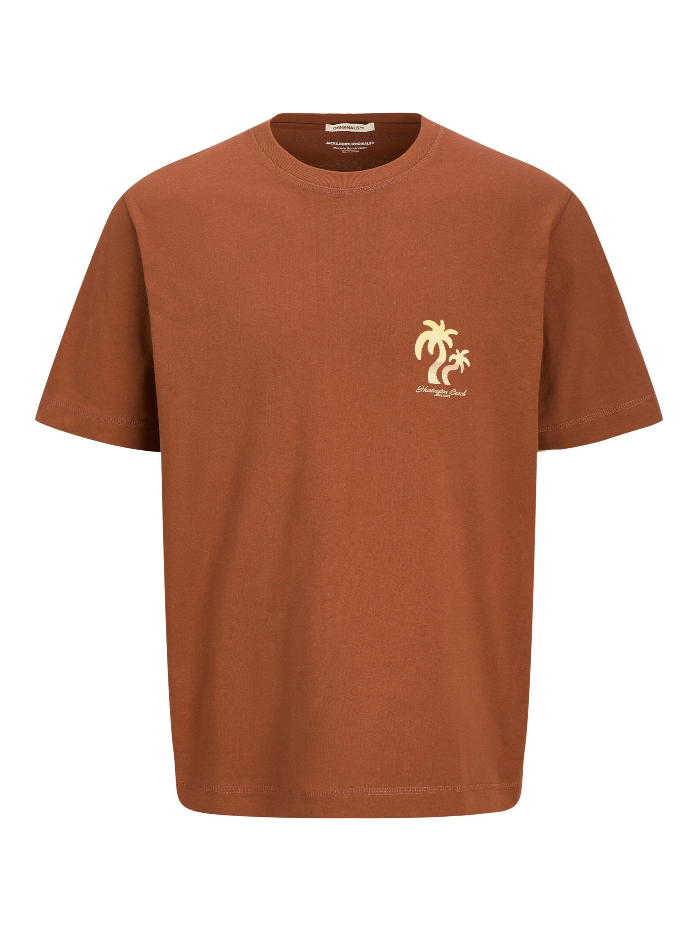 JACK & JONES Μπλουζάκι 'JORCanggu' σε καφέ: μπροστά