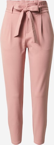 VERO MODA Slimfit Kalhoty se sklady v pase – pink: přední strana