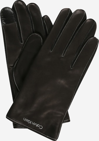 Calvin Klein Prstové rukavice – černá: přední strana