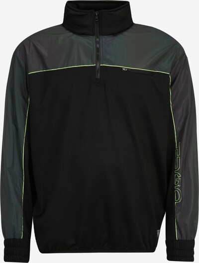 HUGO Sweatshirt 'Diron' in Dark grey / Neon green / Black, Item view