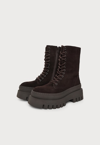 STEVE MADDEN Μποτάκι με κορδόνια 'COAST' σε καφέ