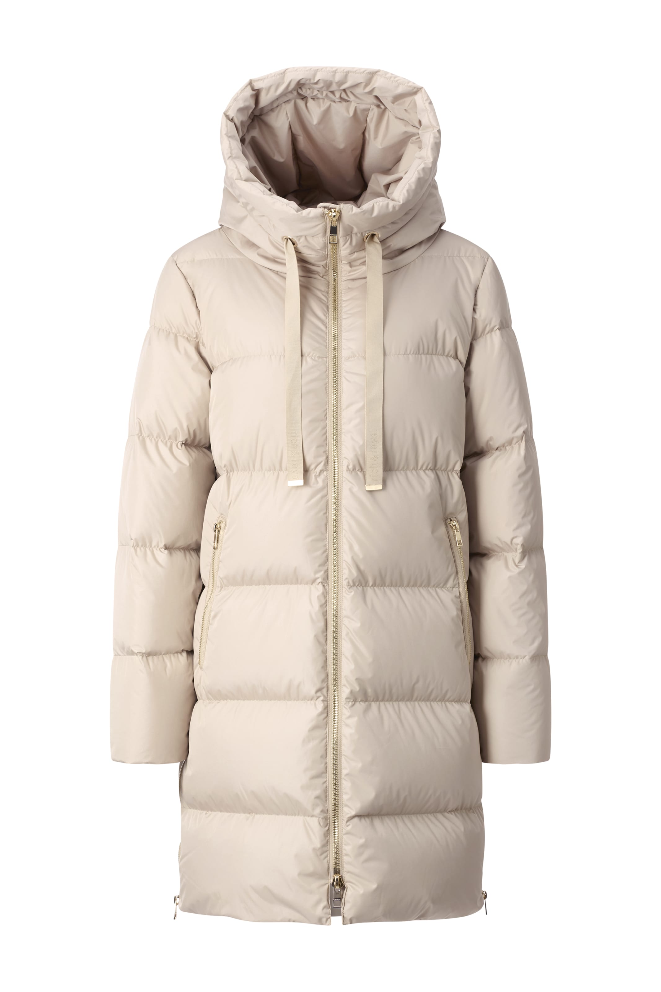 Rich & Royal Winter coat in Beige: front