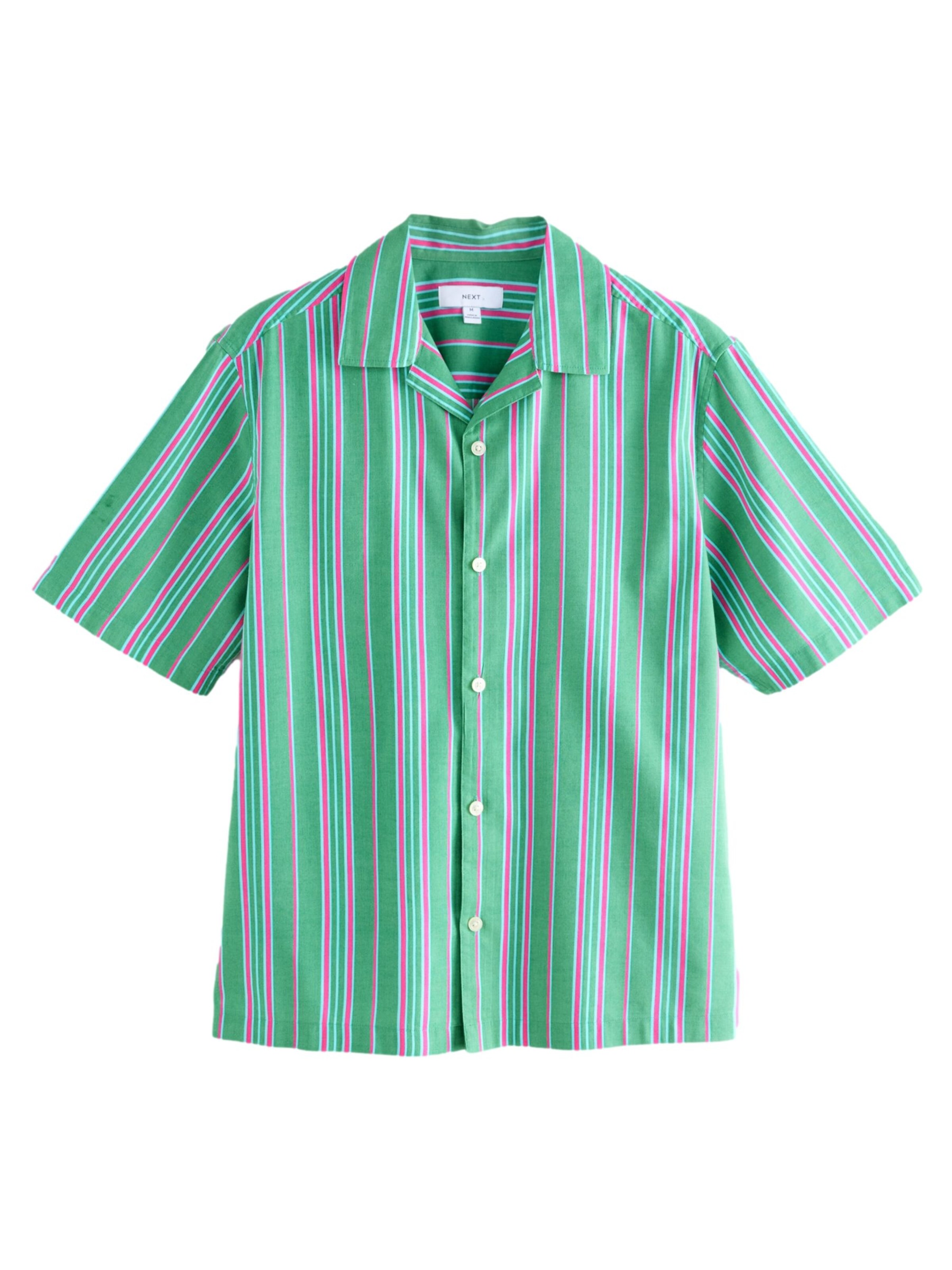 Next Chemise en bleu clair / vert / rose, Vue avec produit