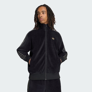 ADIDAS ORIGINALS Fleece jas 'Firebird' in Zwart