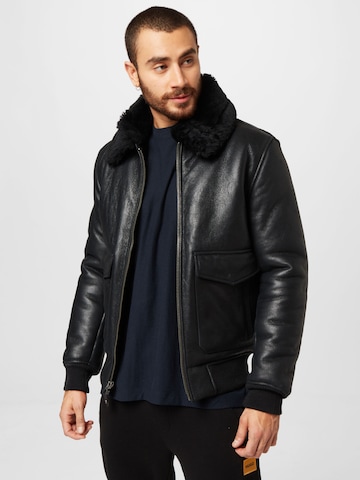 Schott NYC Winter jacket 'PILOT' in Black: front