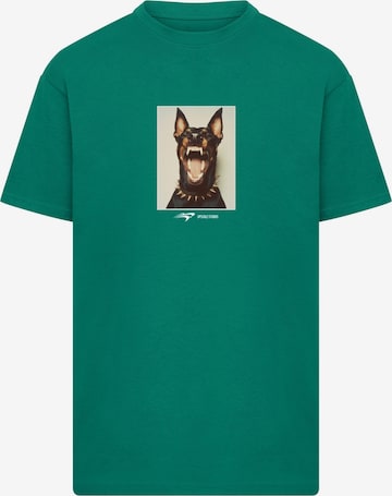 MT Upscale Shirt 'Neighbors' in Groen: voorkant