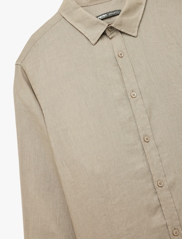 Koton Regular Fit Hemd in Braun