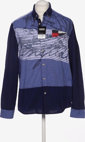 Desigual Button Up Shirt in XL in Blue: front