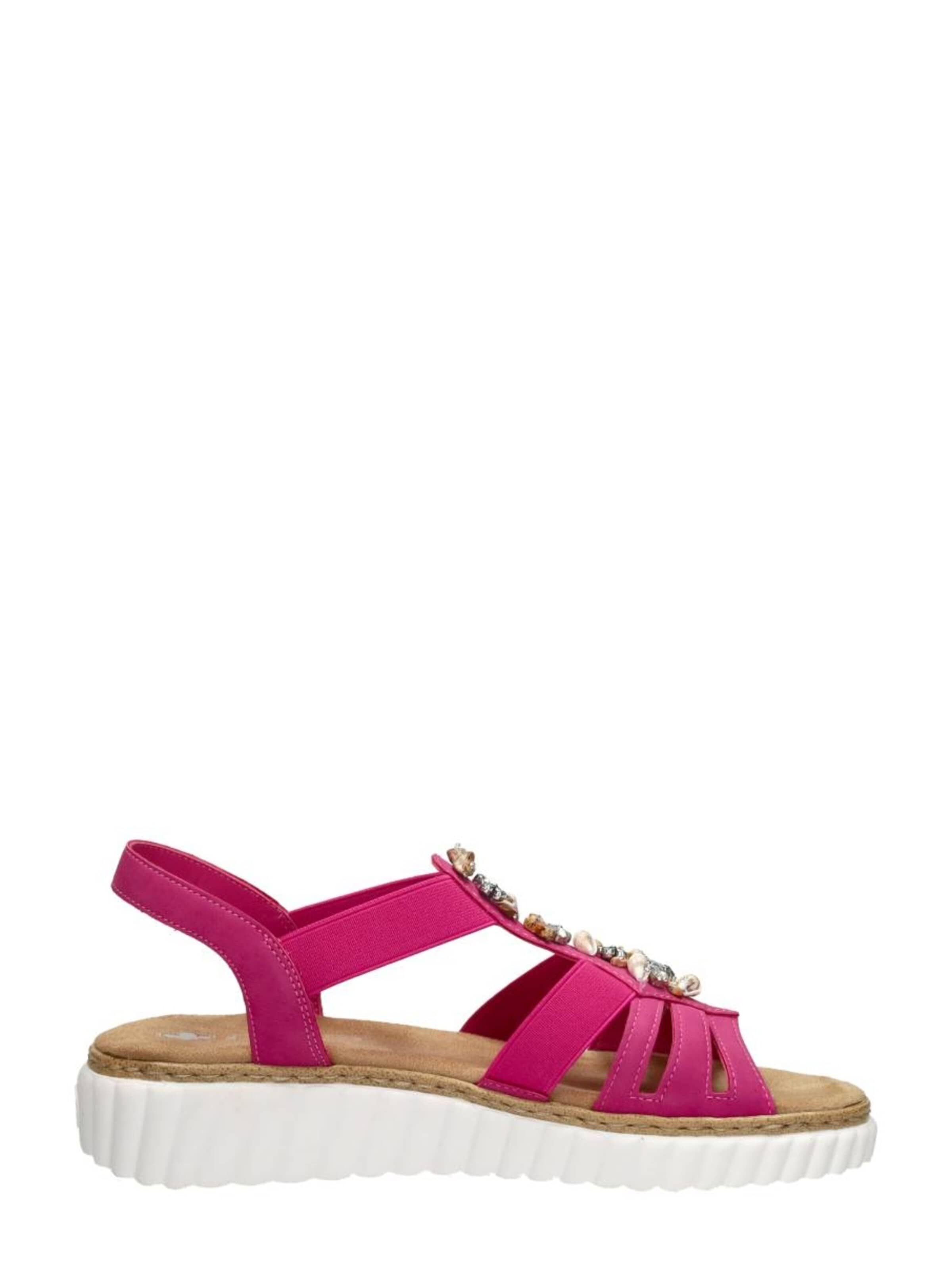Rieker Sandal 'Sandalen Plat' in Pink
