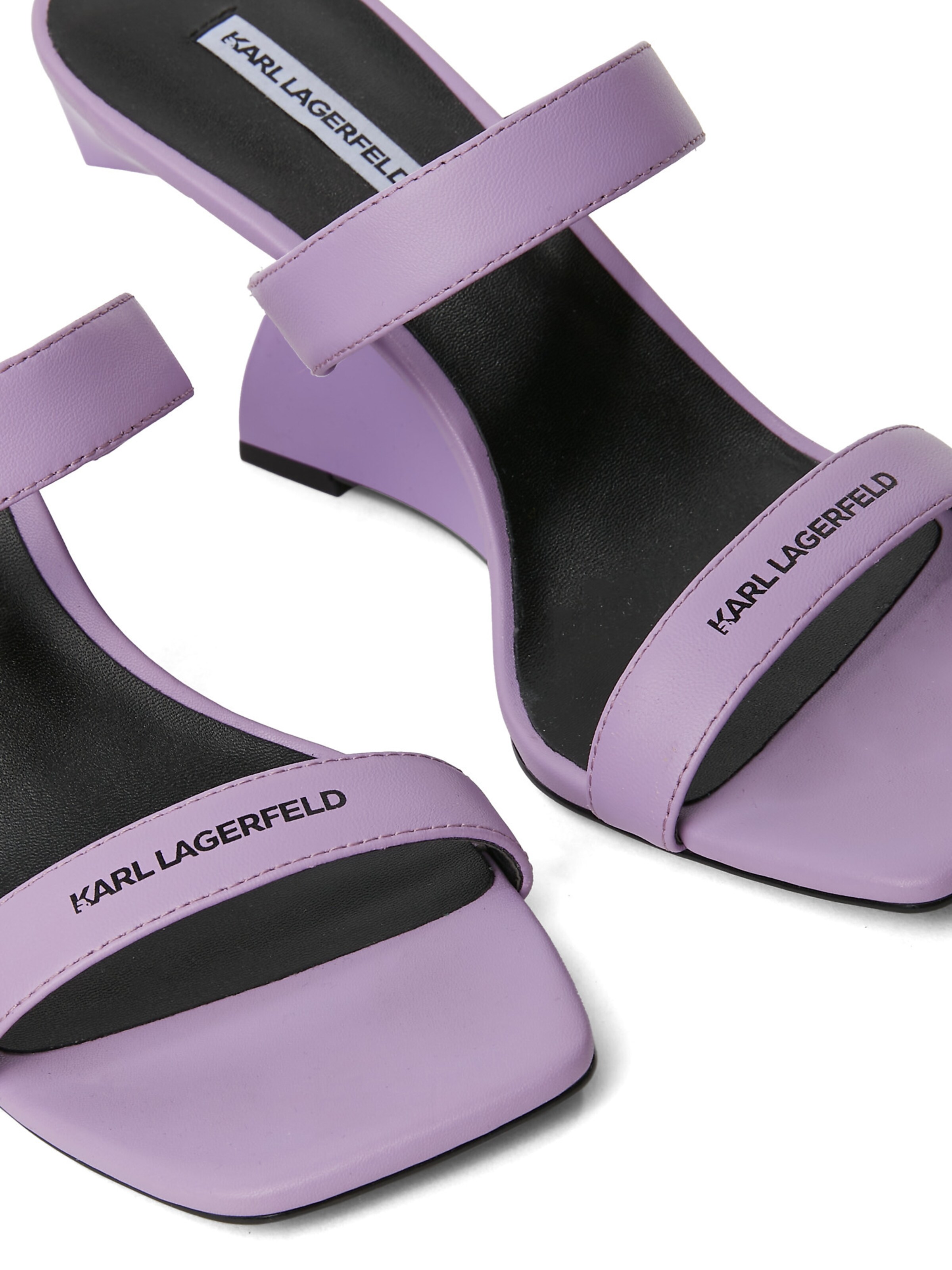 lillā KARL LAGERFELD JEANS Ādas čības 'Waverly Wedges'