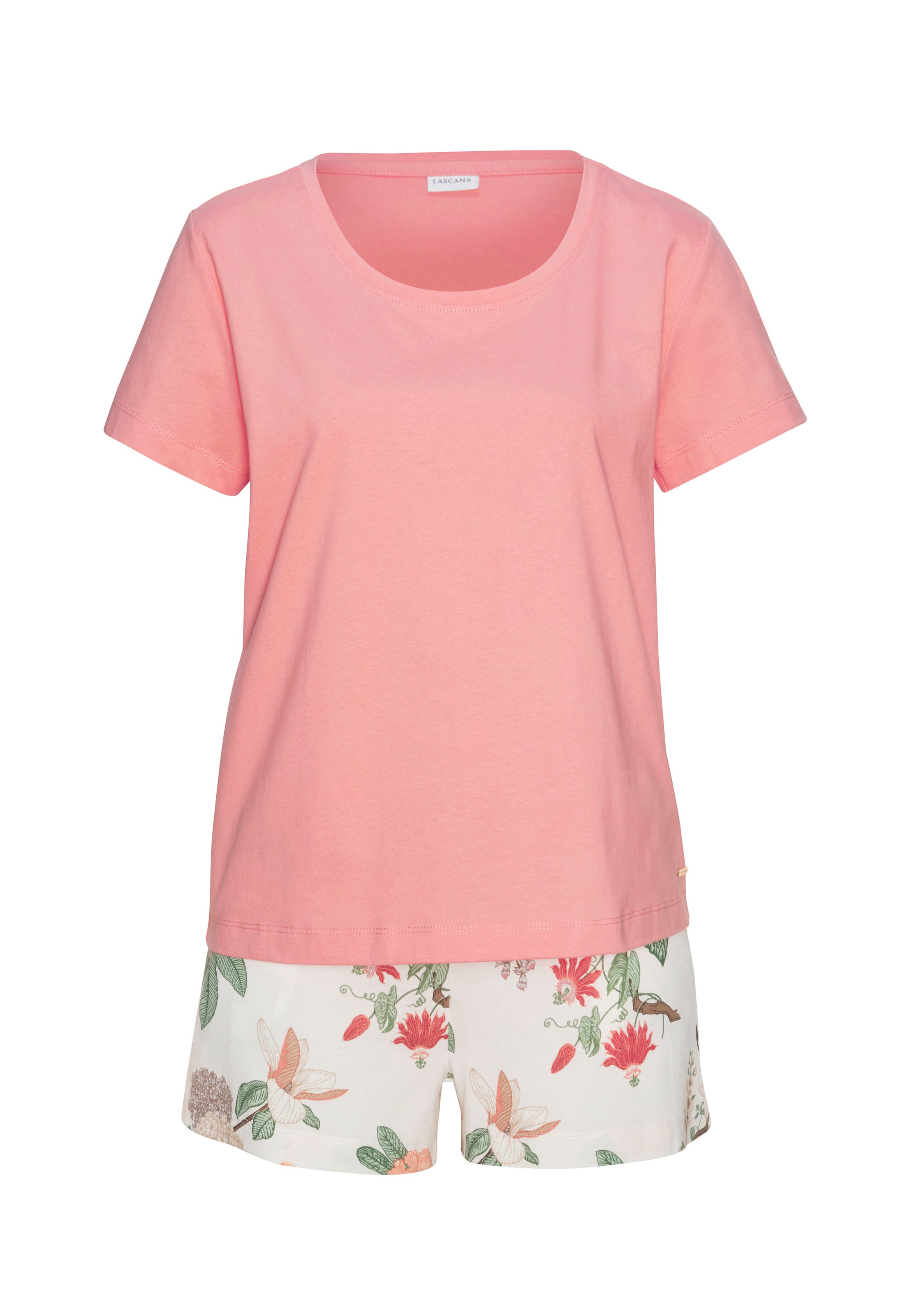 jauktas krāsas LASCANA Pidžama ar šortiem: no priekšpuses