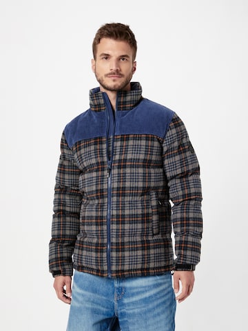 INDICODE JEANS Winter jacket 'Pawner' in Blue: front