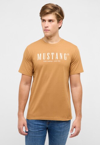 MUSTANG T-Shirt 'Style Austin' in Braun: Vorderseite