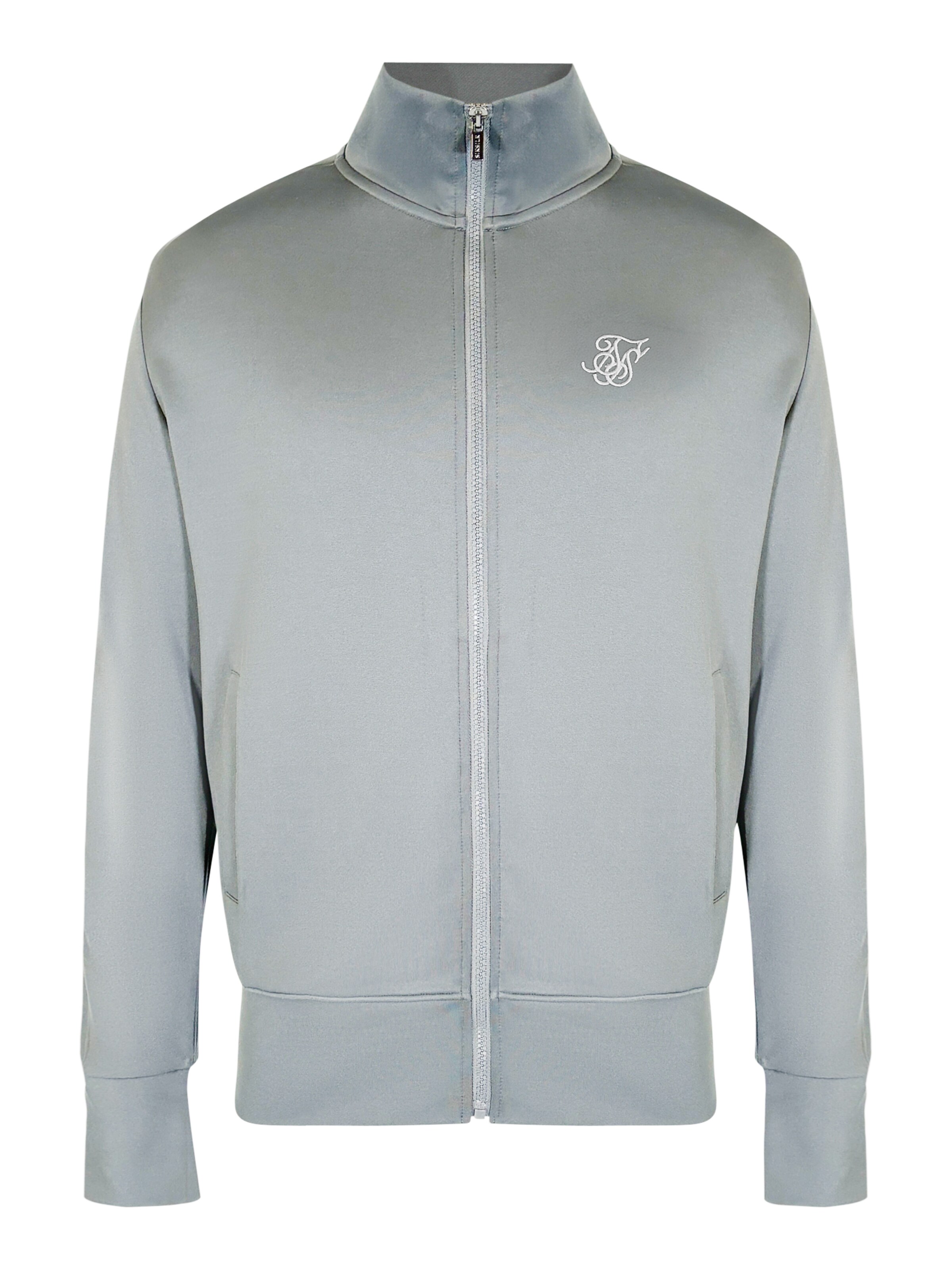 SikSilk Veste de survêtement en gris clair, Vue avec produit