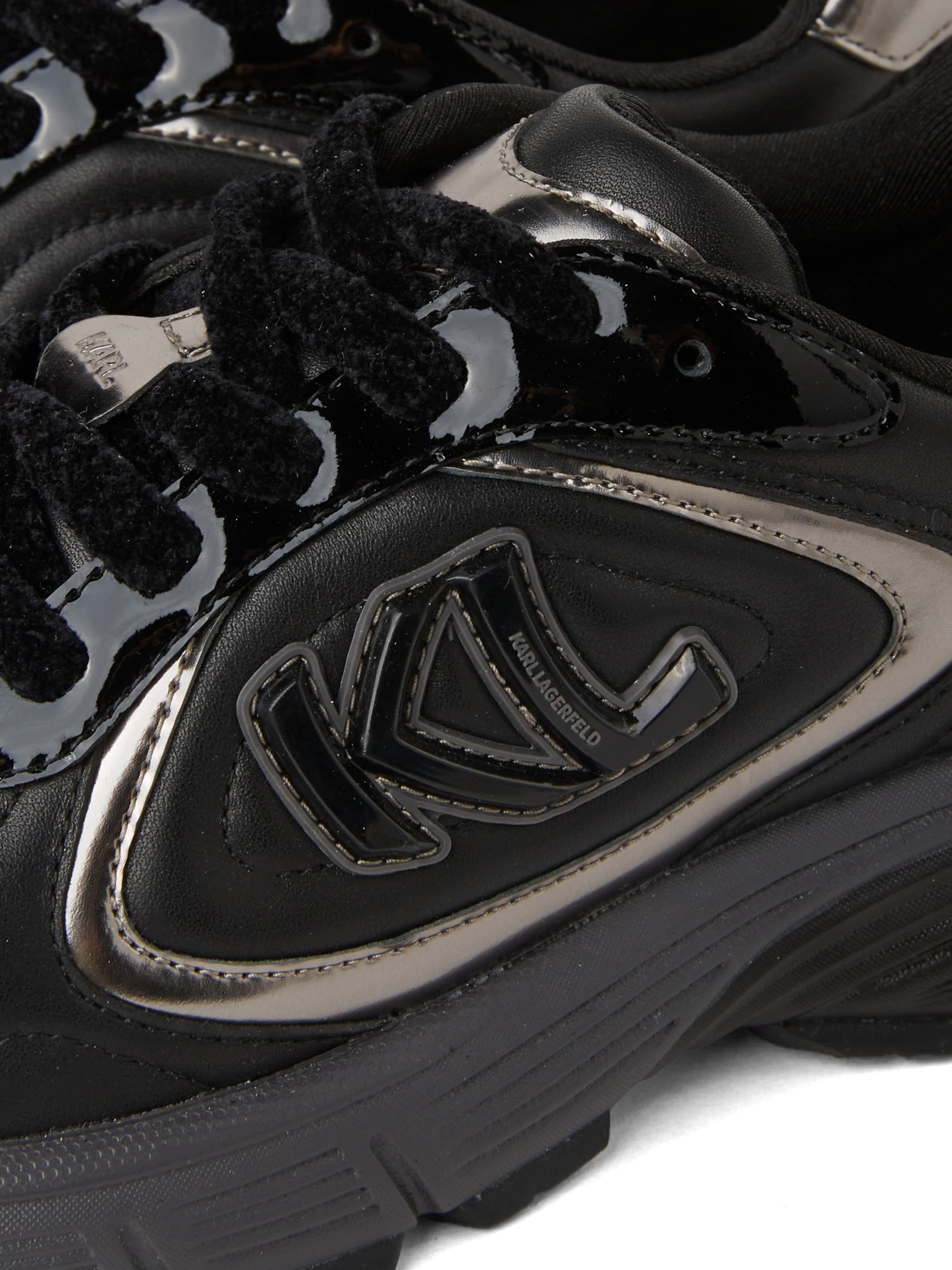 Karl Lagerfeld Σνίκερ χαμηλό 'Orion' σε μαύρο