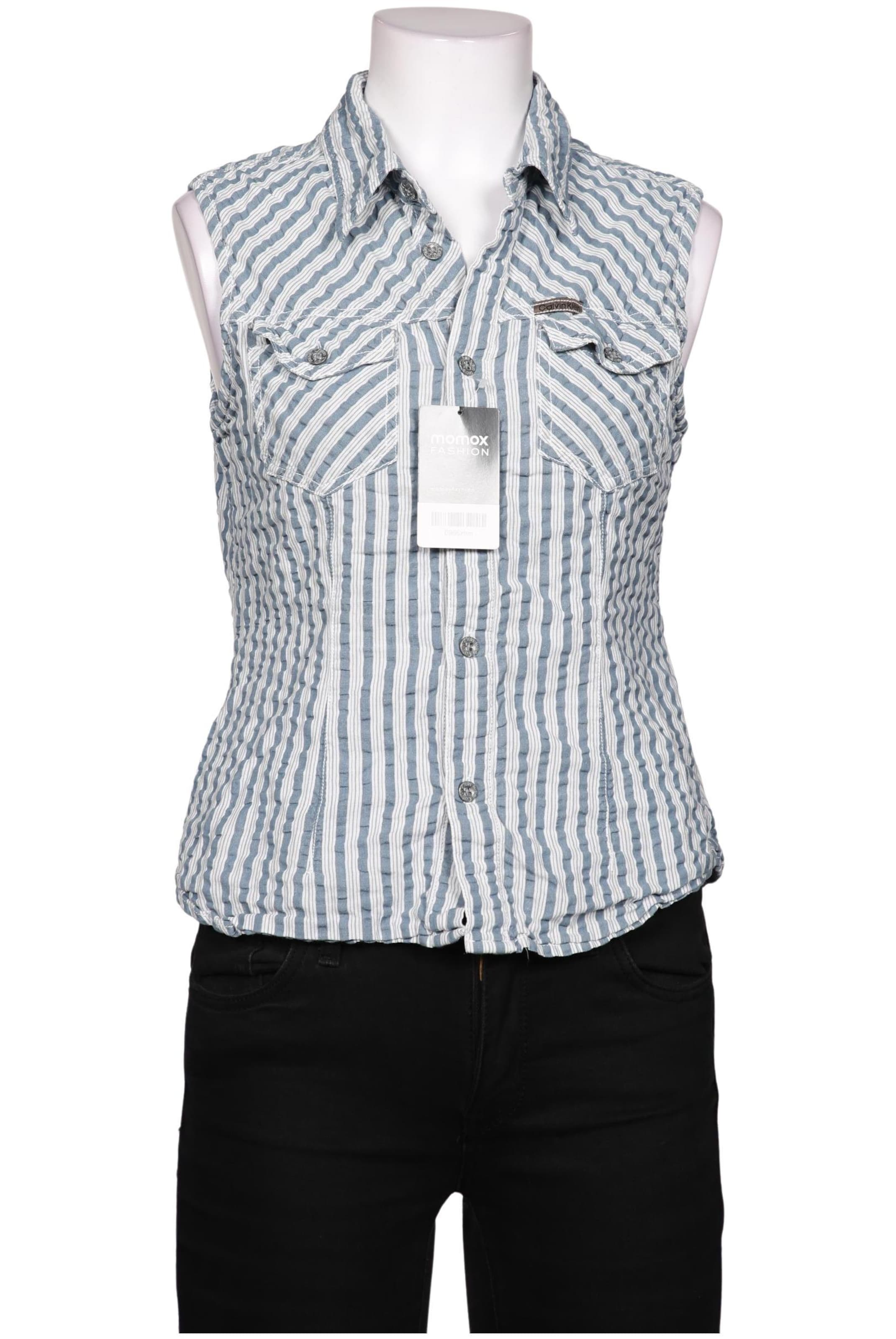 Calvin Klein Bluse L in Blau: Vorderseite