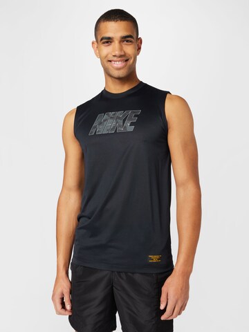 T-Shirt fonctionnel NIKE en noir : devant