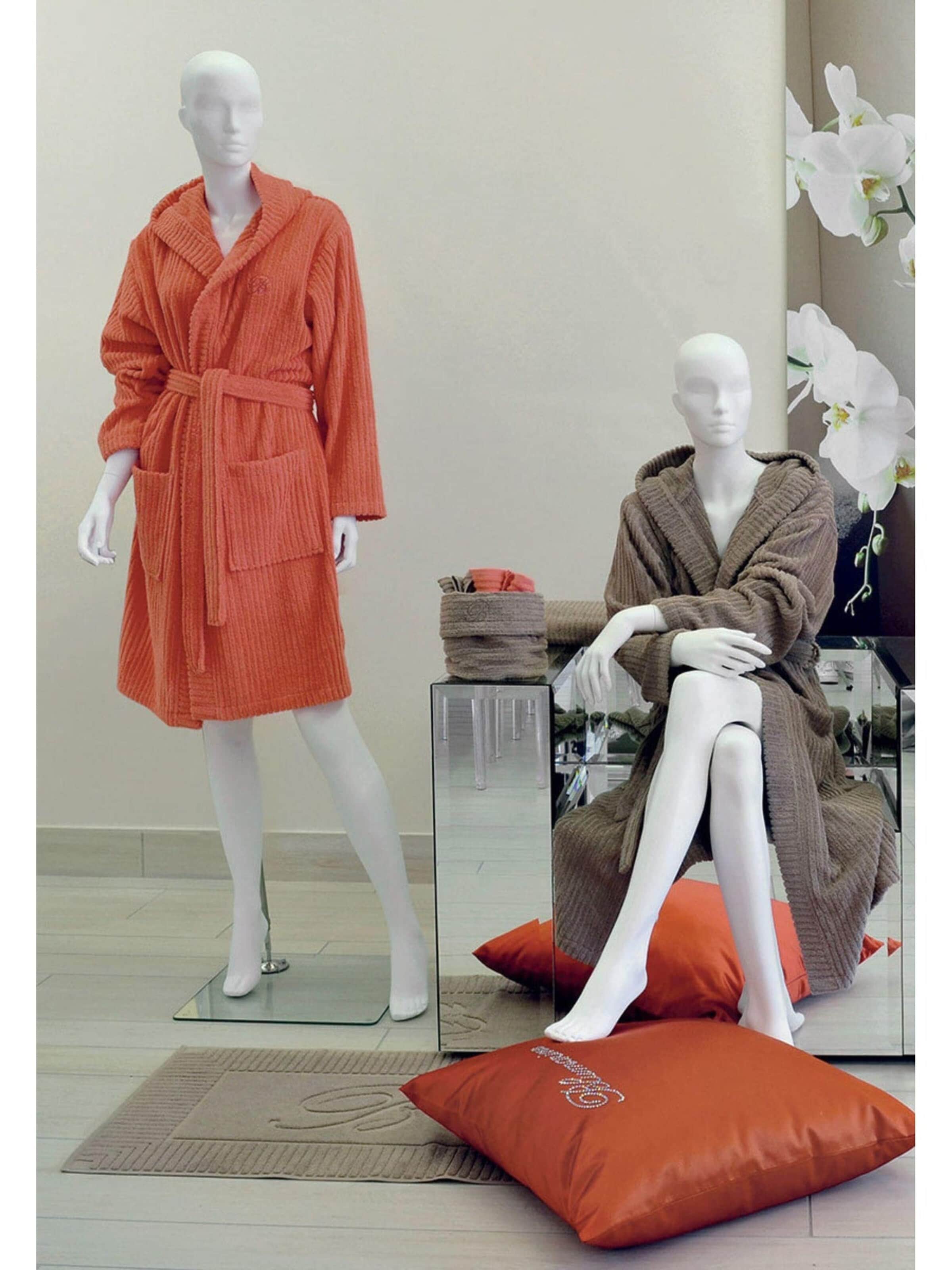 Blumarine Badjas lang  'Ariette Dove Terry Robe' in Grijs