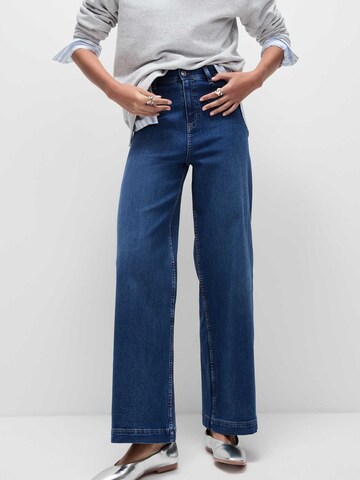 Marks & Spencer Wide leg Jeans in Blauw: voorkant