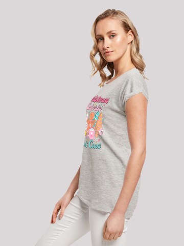 F4NT4STIC Shirt 'Christmas Calories Dont Count Candy' in Grijs
