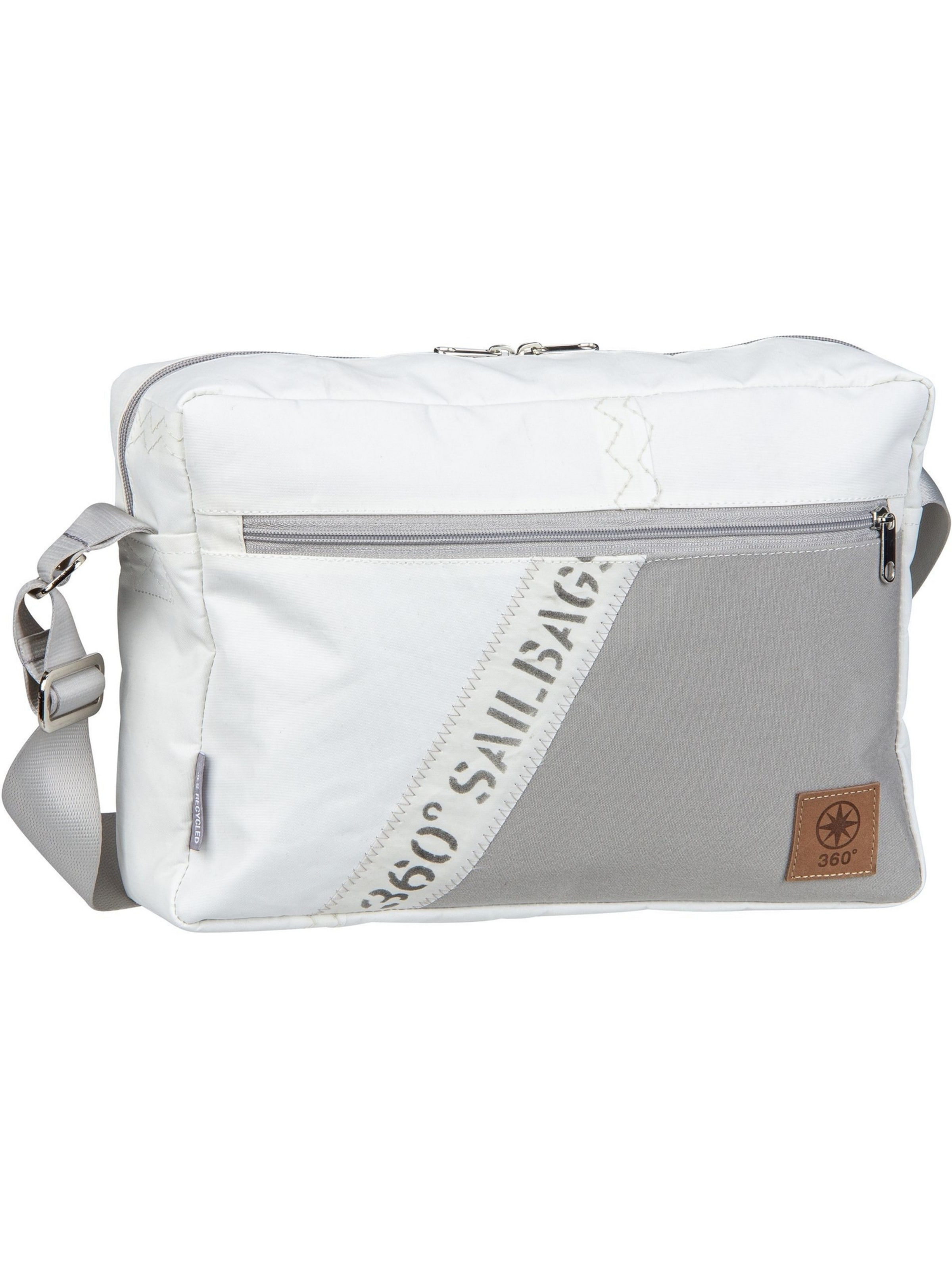 360 Grad Crossbody Bag in White: front