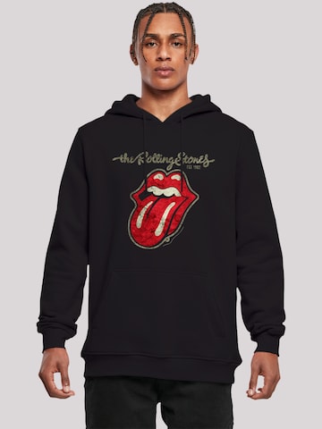 Sweat-shirt 'The Rolling Stones Plastered Tongue' F4NT4STIC en noir : devant