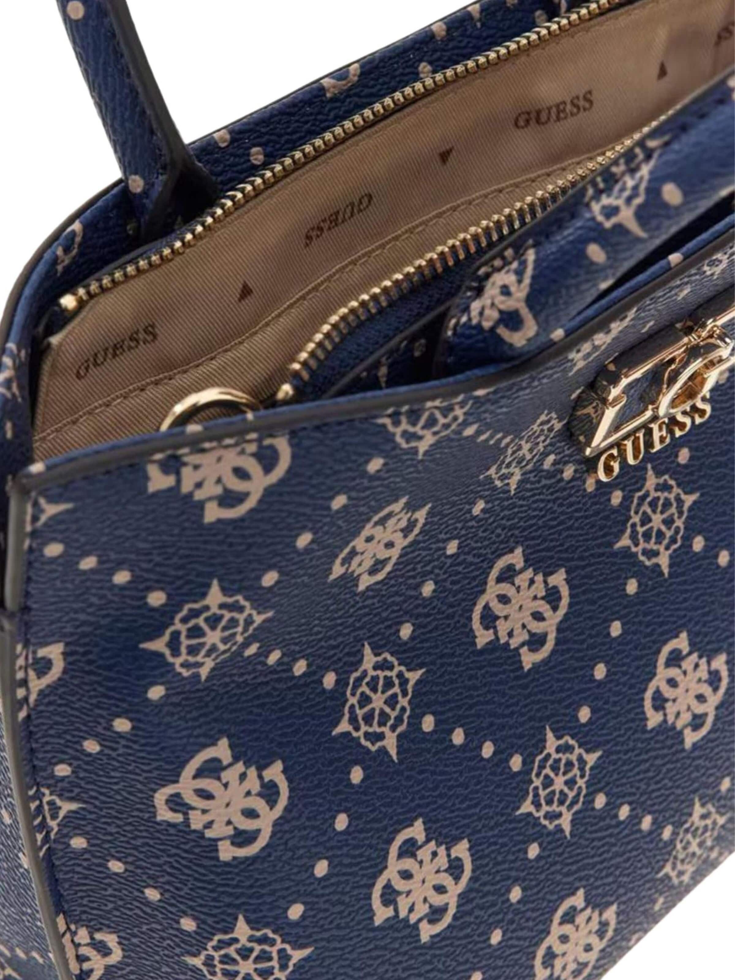 GUESS - Mala de ombro 'Guess Sac Bandoulière Emelie Logo 2 Comp S Navy Logo GP992875' em azul
