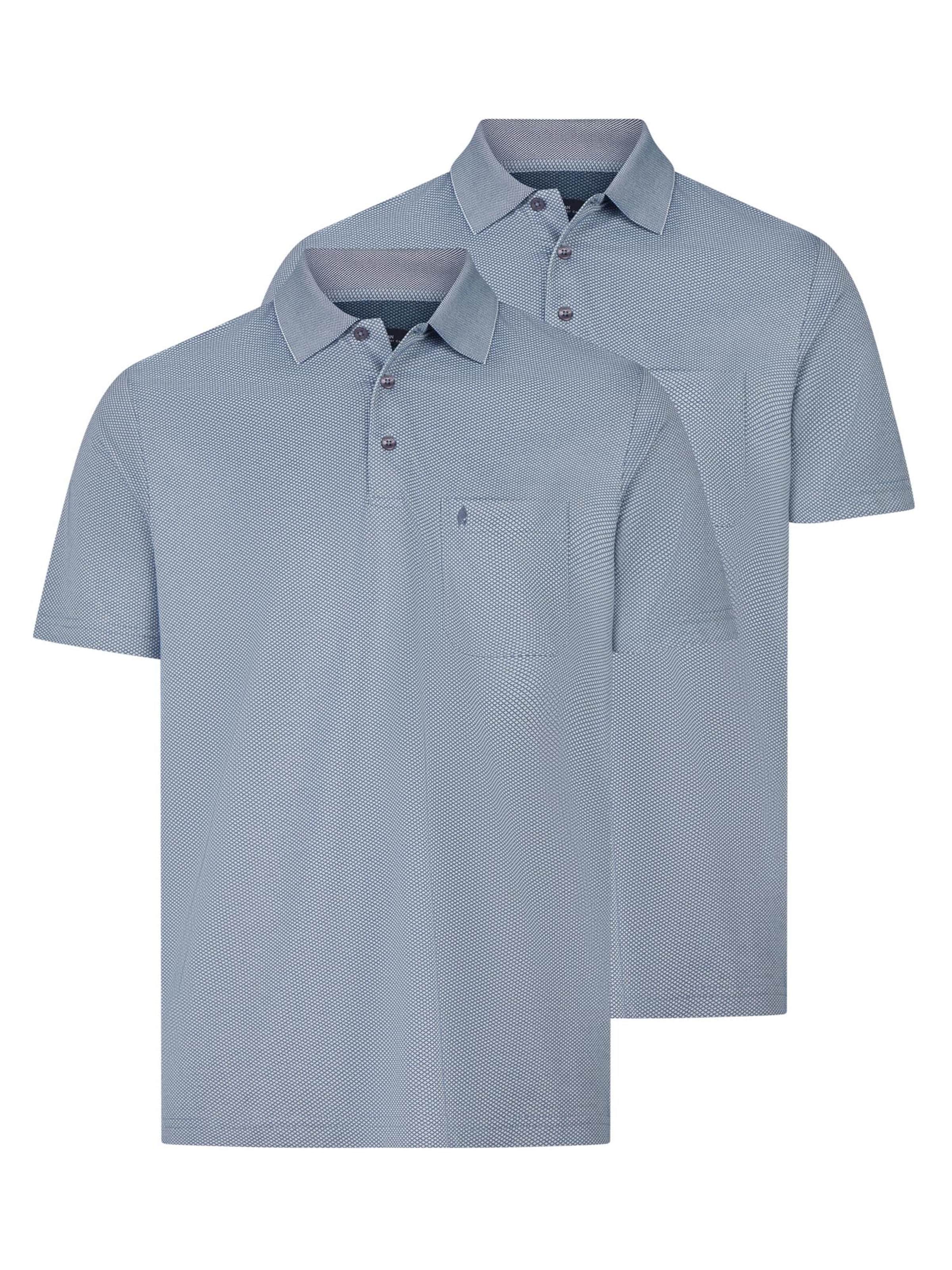 Ragman Shirt 'Basic' in Blue: front