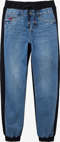 Desigual Tapered Contrast jogger jeans in Blau: predná strana