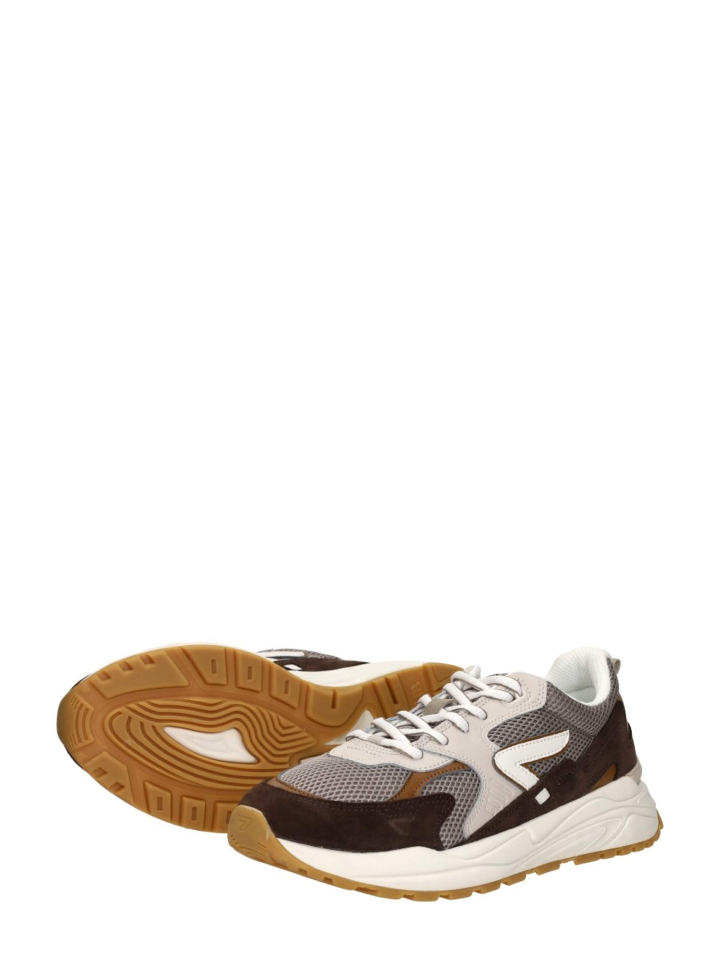 Baskets basses 'Grid' HUB en marron