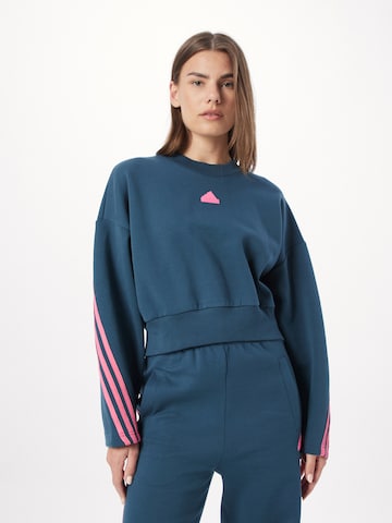 ADIDAS SPORTSWEAR Sport sweatshirt 'Future Icons 3-Stripes' i blå: framsida