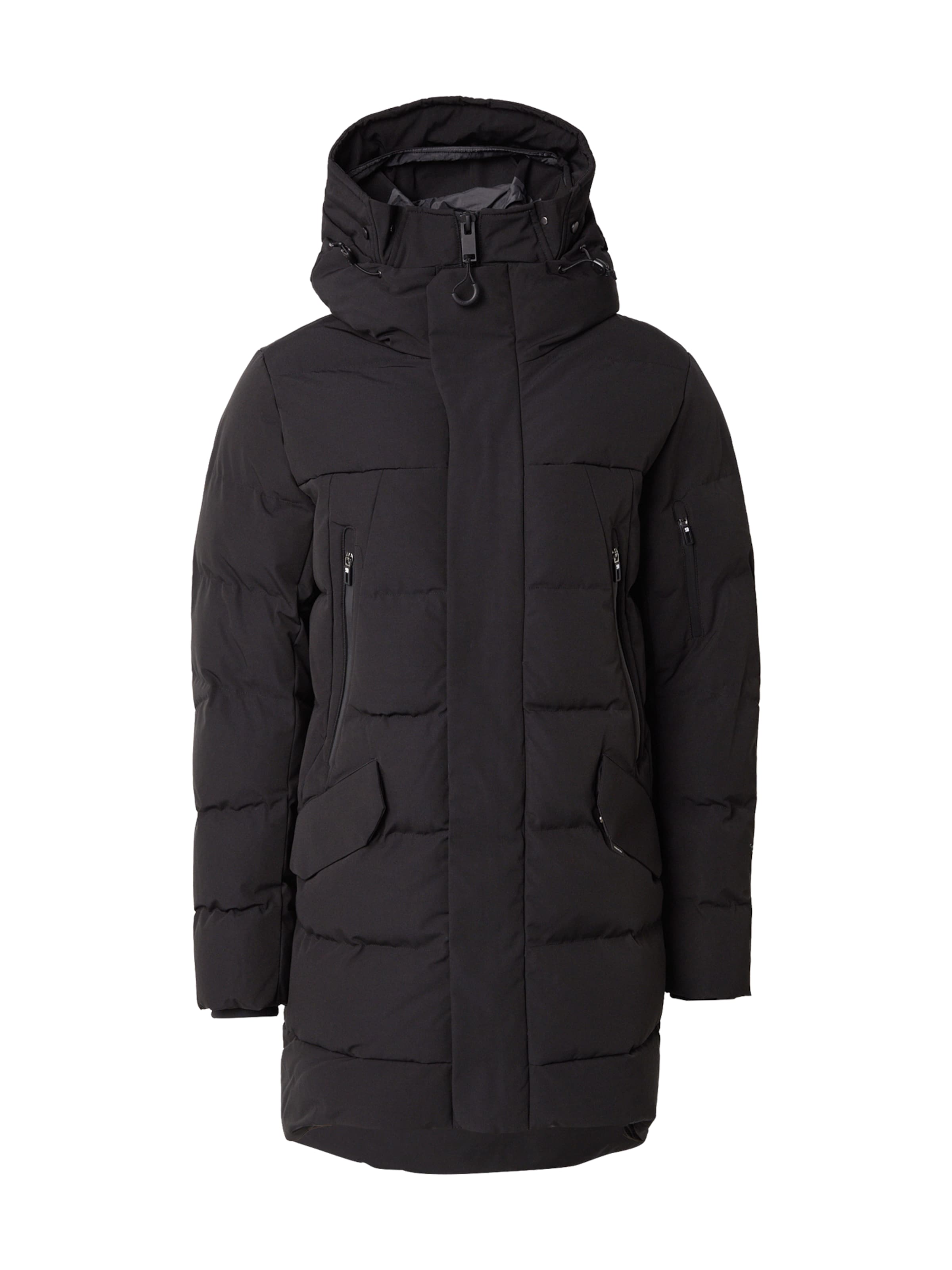 Krakatau Pitkä talvitakki 'STROFO' värissä musta: etupuoli