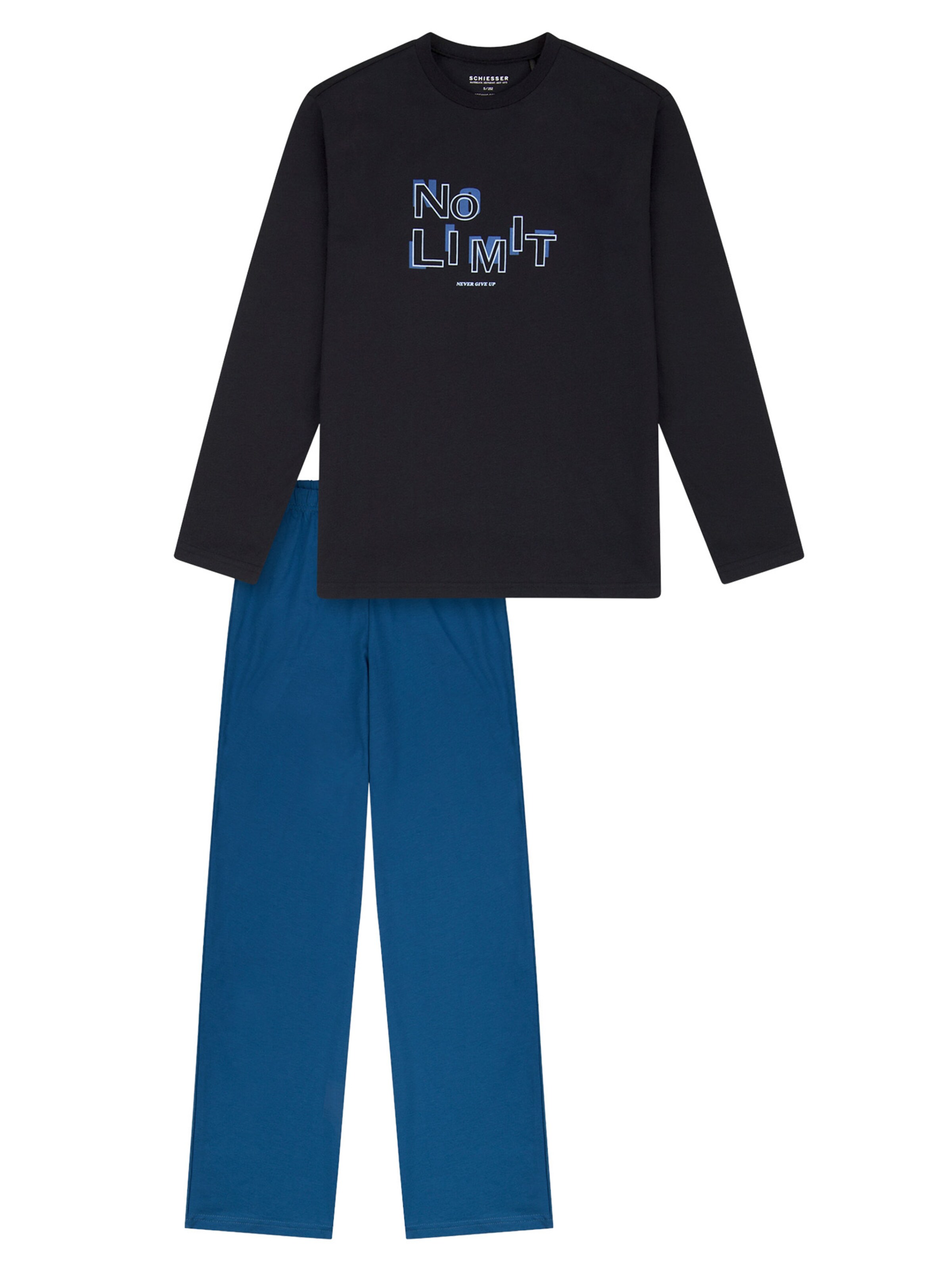 Pyjama 'Nightwear' SCHIESSER en bleu : devant