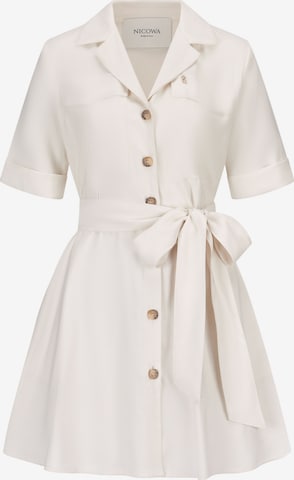 Nicowa Hemdblusenkleid CIALONO in Weiß: Vorderseite