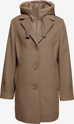 MANISA Between-Season Jacket 'Wolljacke' in Brown: front