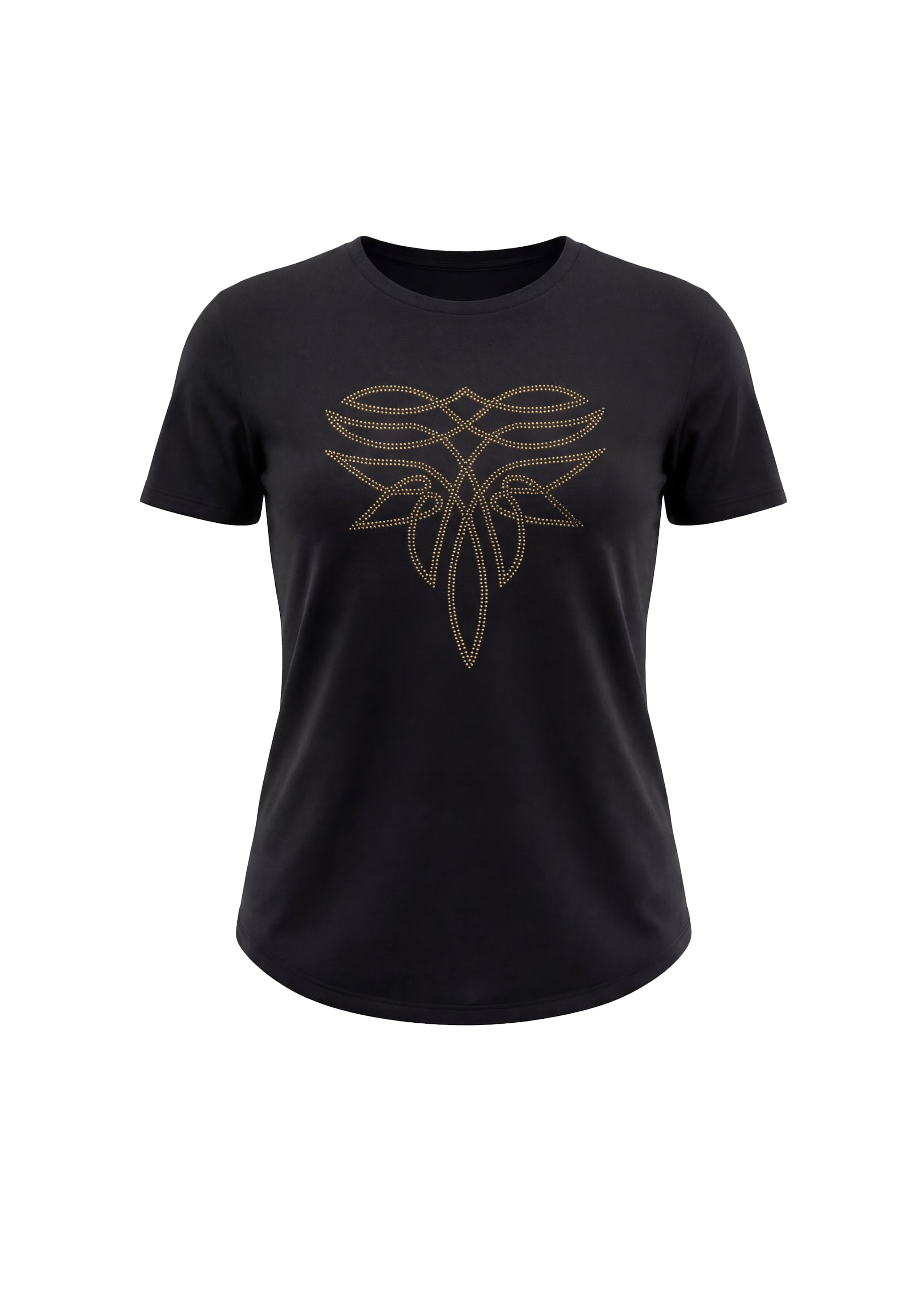 T-shirt usha BLACK LABEL en noir : devant