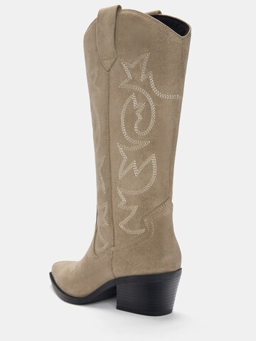 Pull&Bear Buty kowbojskie w kolorze szary