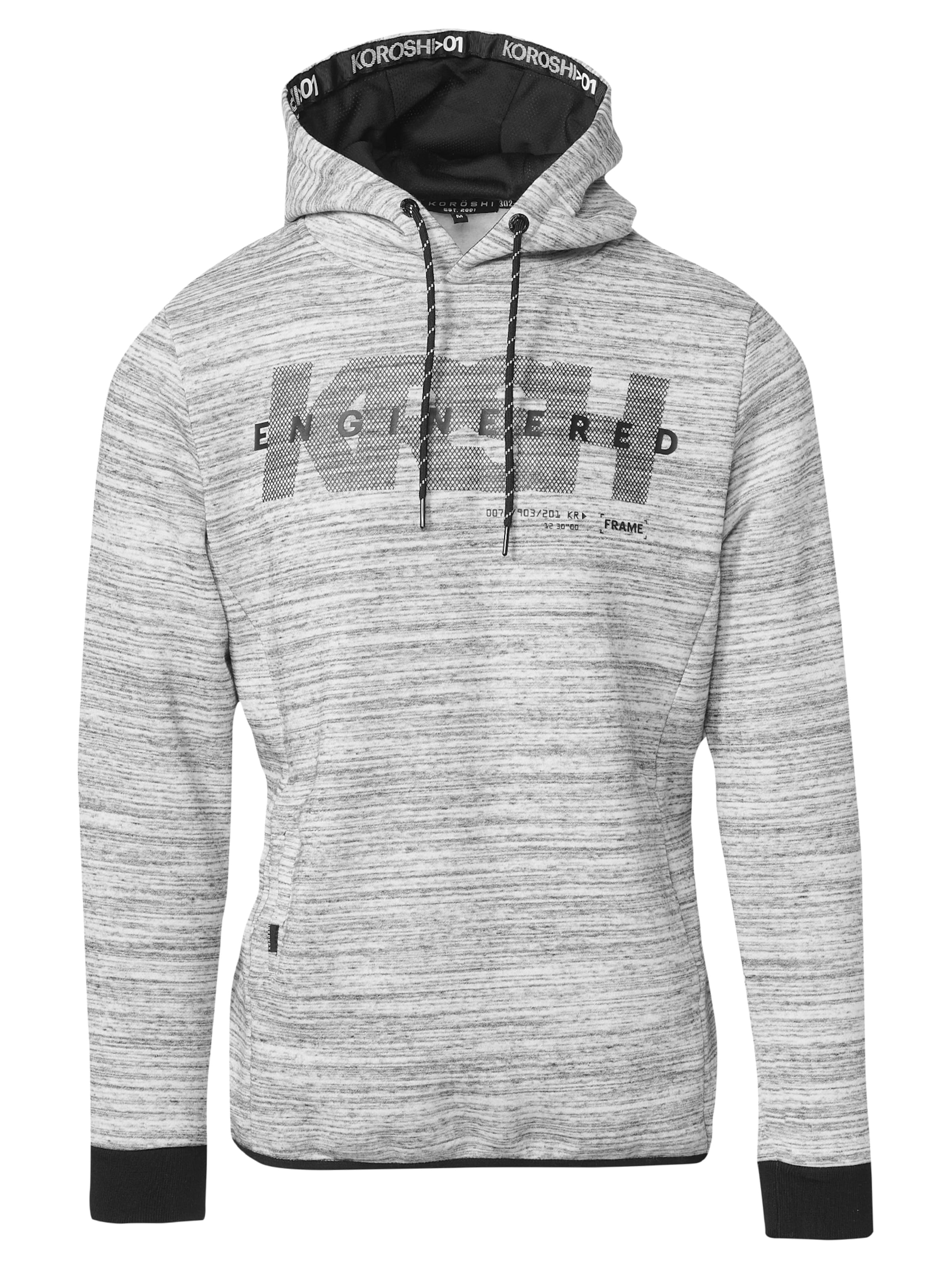 KOROSHI Majica | siva barva: sprednja stran