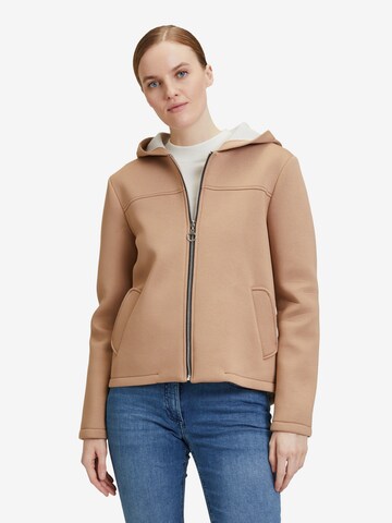 Amber & June Between-Season Jacket in Beige: front