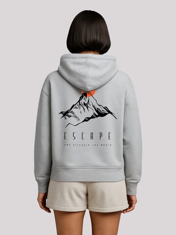 F4NT4STIC Hoodie 'Escape Discover the World Mountain' in Grau: Vorderseite