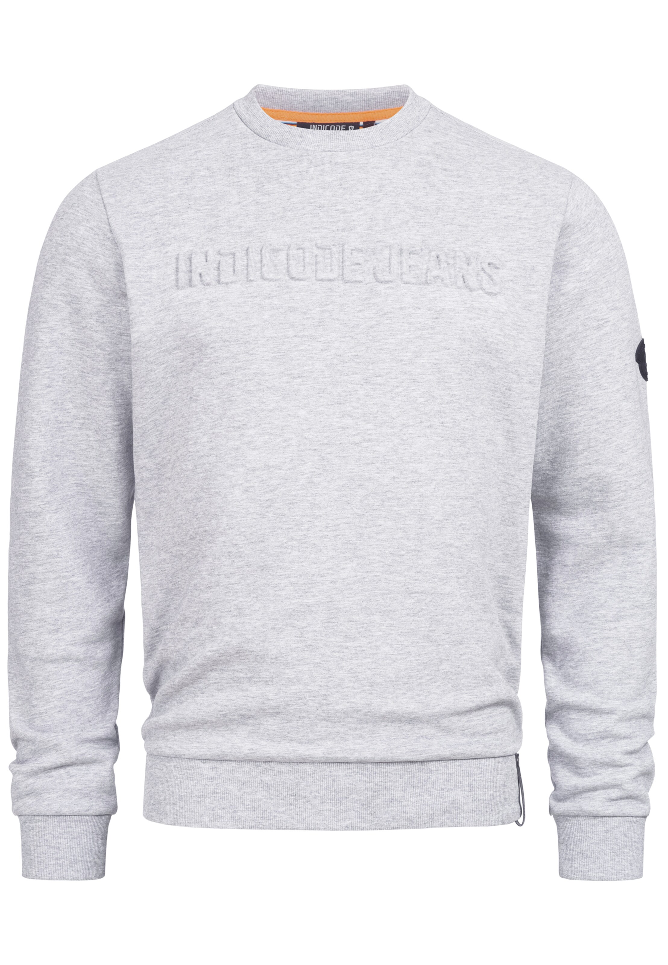 INDICODE JEANS Sweatshirt ' Avant ' in Grey: front