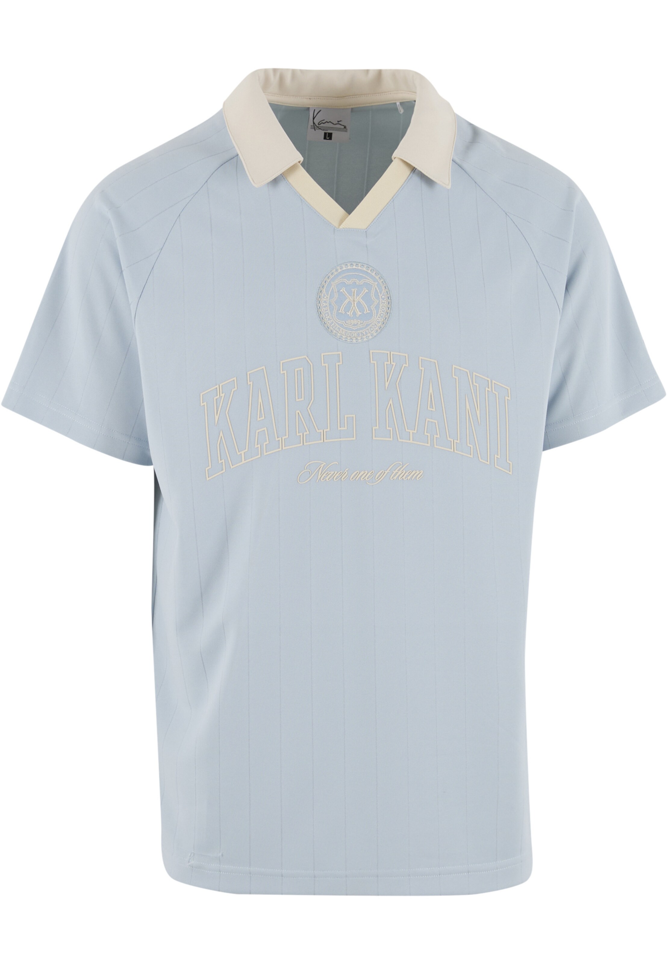 Maglietta 'Heritage' Karl Kani di colore crema / blu pastello, Visualizzazione prodotti