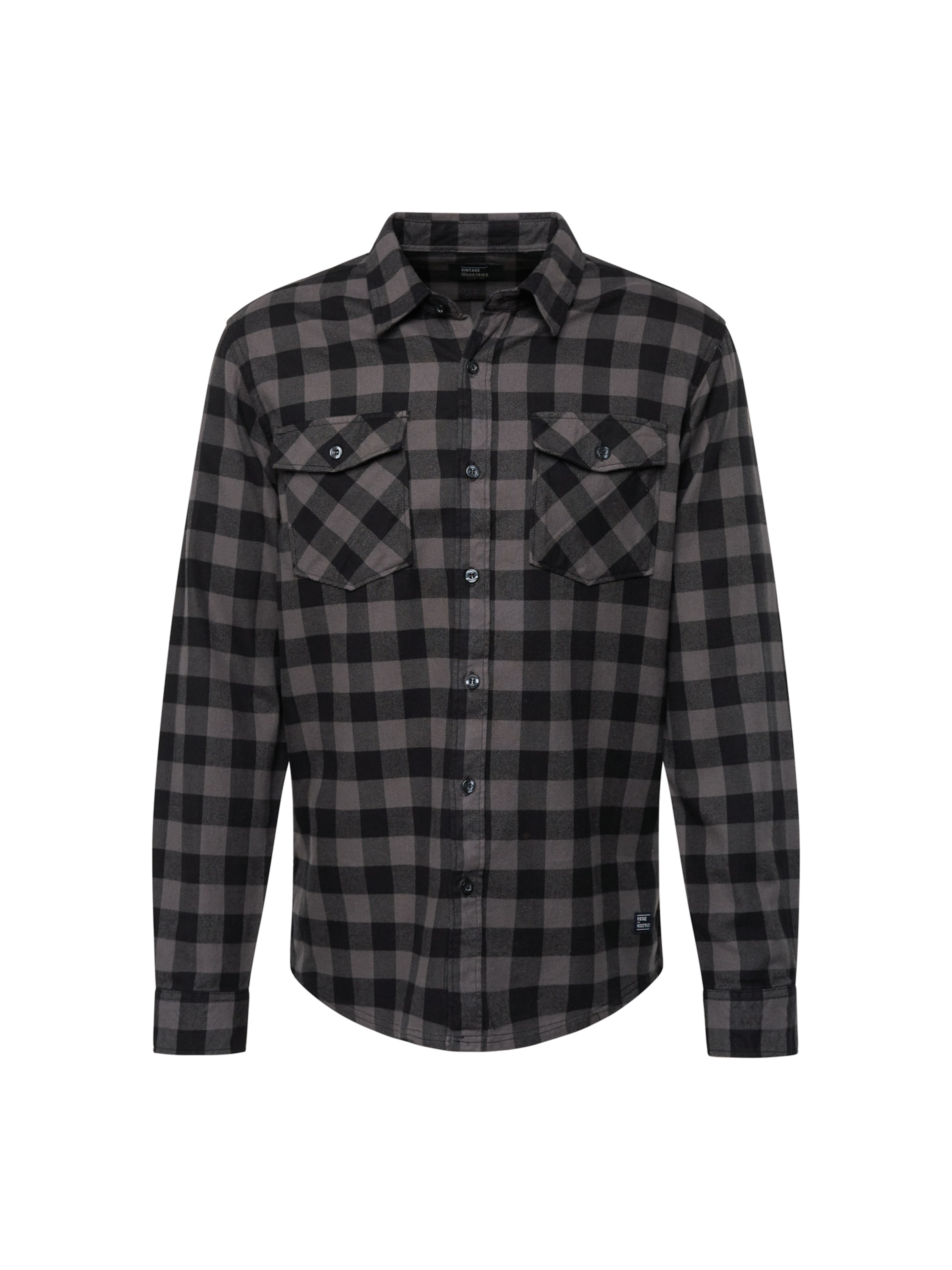 Camicia 'Harley' di Vintage Industries in grigio: frontale