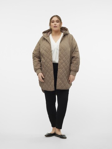 Vero Moda Curve Wintermantel in Bruin