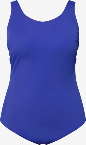 Ulla Popken Swimsuit in Blue: front