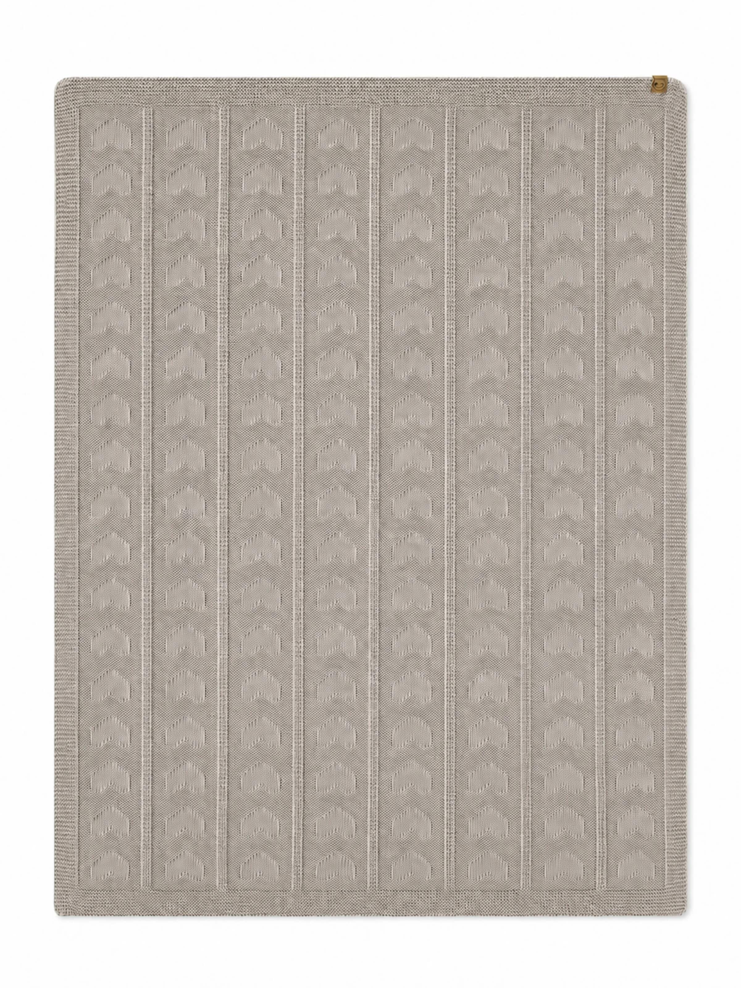BergBiber Baby Blanket 'Strickdecke - 100% Bambus' in Beige: front