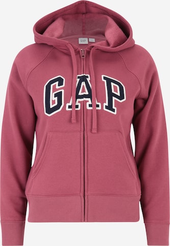 Gap Petite Sweatvest 'HERITAGE' in Roze: voorkant