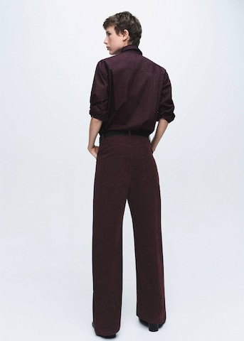 MANGO Wide leg Pants 'Newmaca' in Red